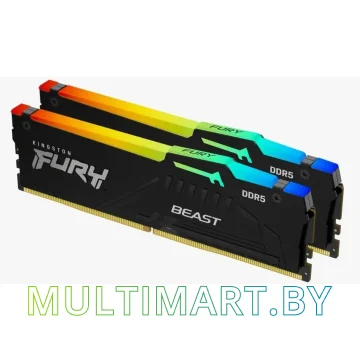 Оперативная память Kingston FURY Beast RGB 2x32GB DDR5 PC5-44800 (KF556C36BBEAK2-64) картинка 2